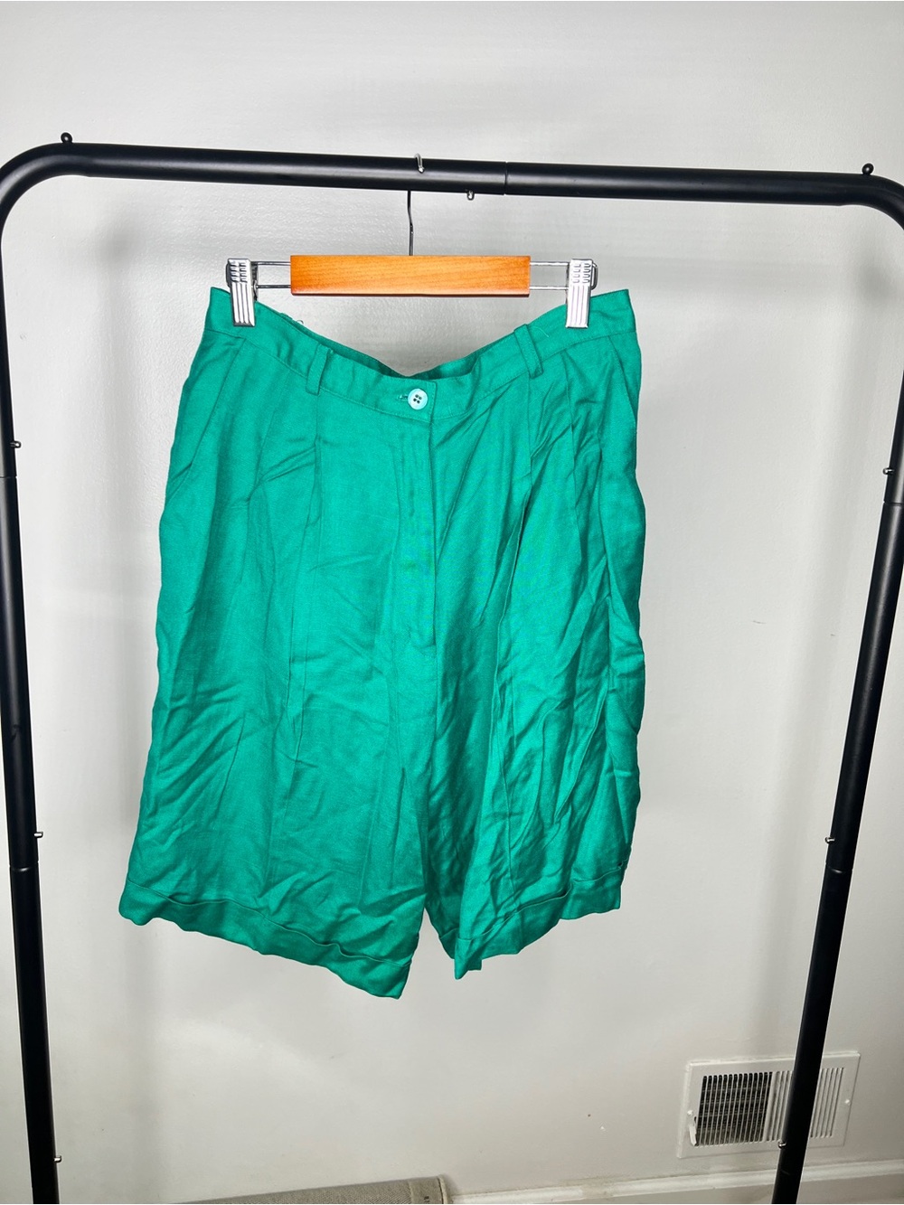 Talbots Emerald Green High-Rise Bermuda Shorts